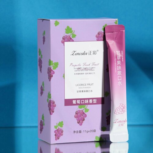 Набор ополаскивателей для рта в стиках со вкусом винограда 20шт по 11 мл 1шт 466₽