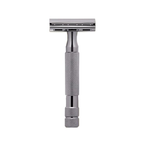 Т-образная бритва Rockwell Razors 6C, gunmetal chrome, сменные лезвия 5 шт. т образная бритва rockwell 6s нержавеющая сталь черная