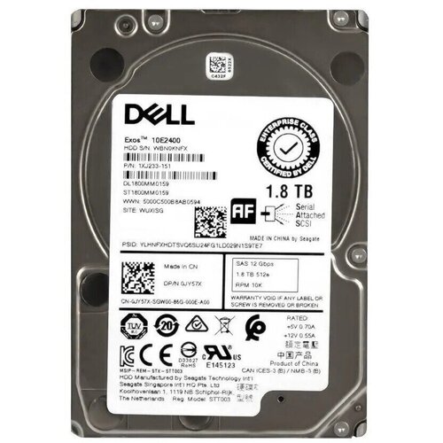 Жесткий диск Dell 1.8TB 12G 10K 2.5