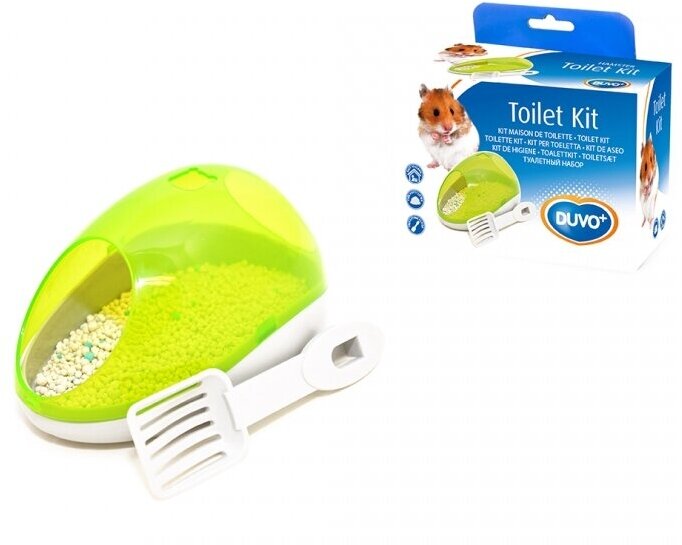DUVO+ Туалет для мелких грызунов "Potty Kit" зелёный