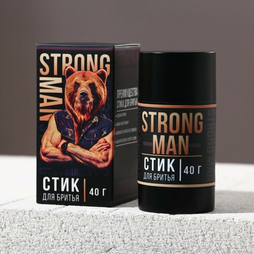 Стик для бритья Strong man 40 г, аромат мужской парфюм