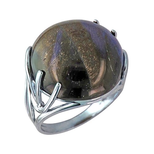 Эстет Кольцо с тигровым глазом из серебра С15К451376, размер 19.5