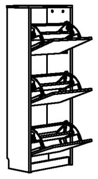 Обувница дела, 3 ящика, белый - фотография № 4