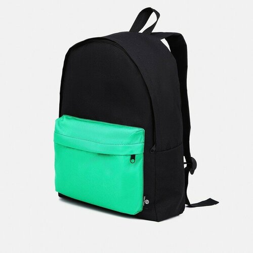Спортивный рюкзак TEXTURA, 20 литров, цвет чёрный/зелёный рюкзак 28 11 39 отд на молнии н карман черный зеленый 9917051