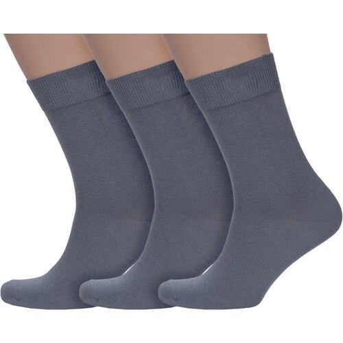 Носки RuSocks, 3 пары, размер 31, серый носки rusocks 24 пары размер 31 синий