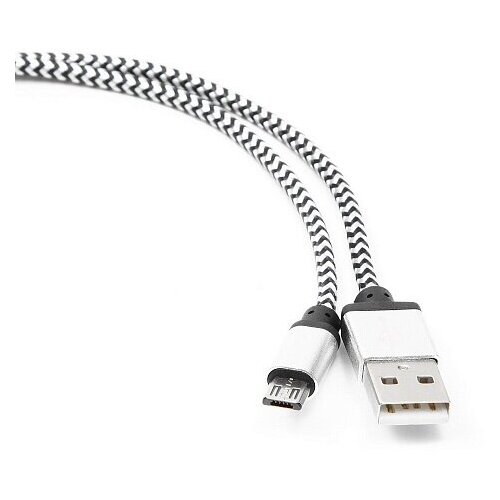 Кабель Cablexpert USB - microUSB (CC-mUSB2), 1 м, 1 шт., белый/черный