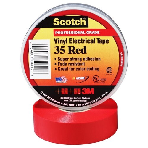 фото Изолента 3M Scotch® 35 высшего класса красный