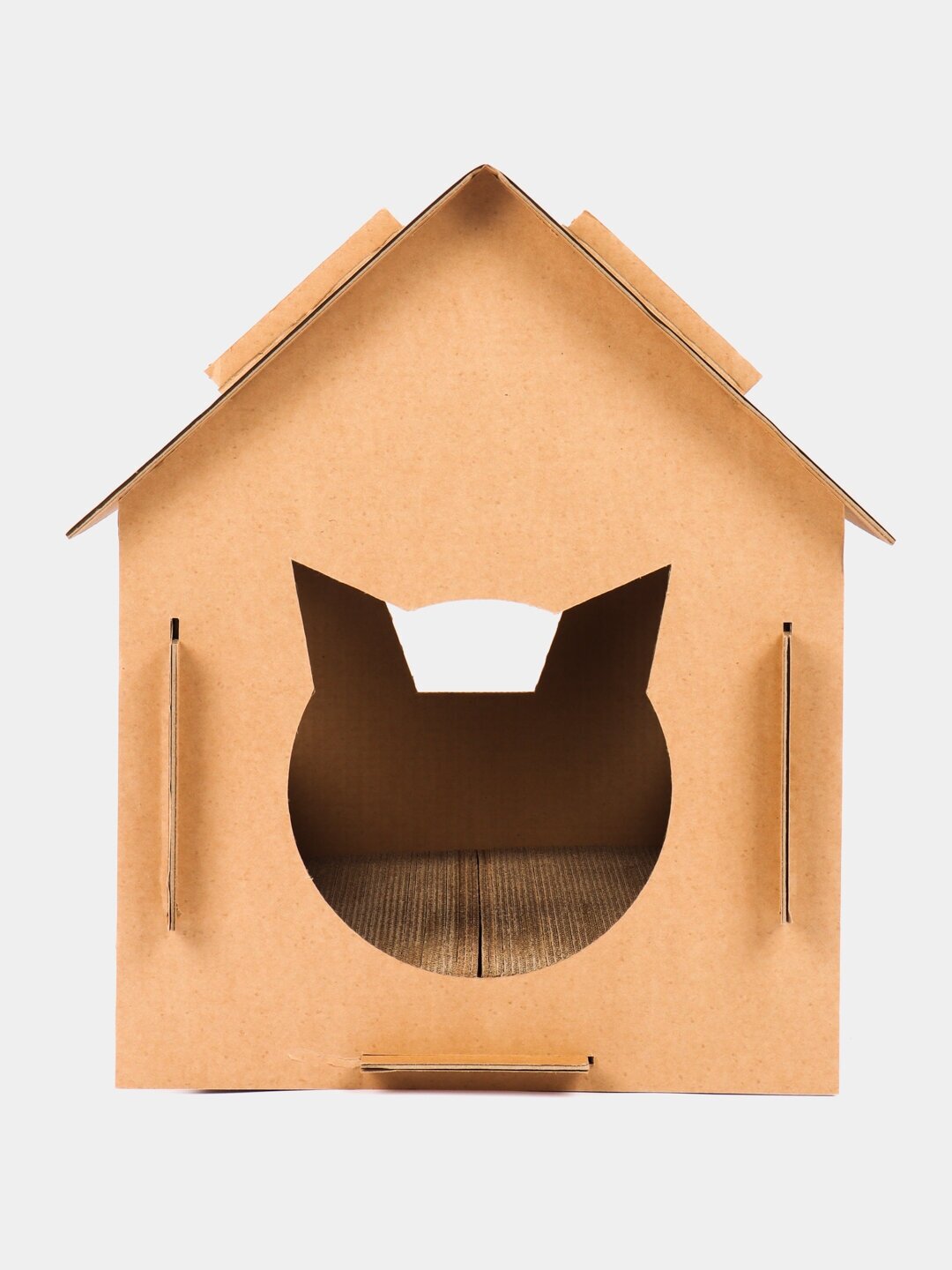 Картонный домик-когтеточка для кошек и собак, лежанка для животных, лежак, подстилка для животных, игровой комплекс, игрушка, когтеточка - фотография № 4