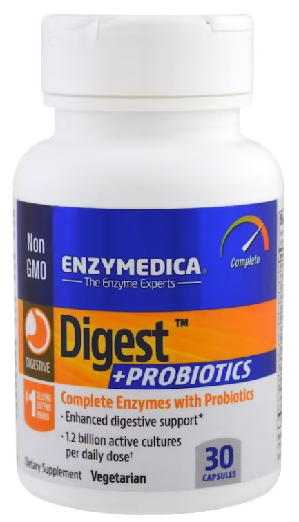 Enzymedica Digest + Probiotics (ферменты с пробиотиками) 30 капсул