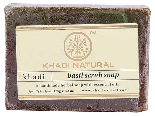Khadi Natural Мыло-скраб Basil scrub soap, 125 г