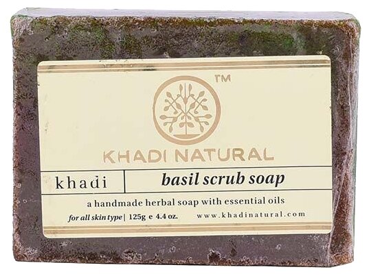 Khadi Natural Мыло-скраб Basil scrub soap