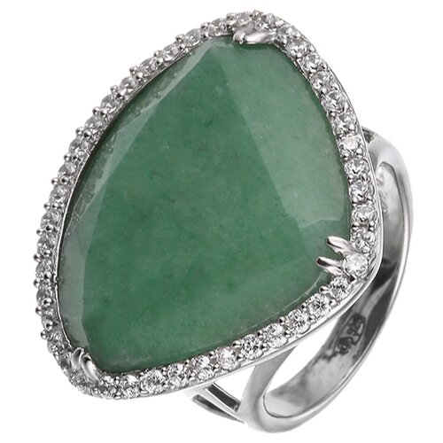 фото Кольцо из серебра 925 пробы с авантюрином и кубическим цирконием er016031a-x_ko_aw_001_wg element47