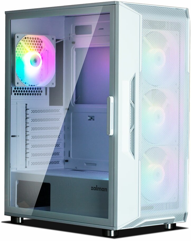 Корпус ZALMAN I3 NEO ARGB WHITE ATX WHITE FRONT MESH WINDOW 2x3.5" 3x2.5" 1xUSB2.0 2xUSB3.0 FRONT 3x120mm ARGB REAR 1x120mm