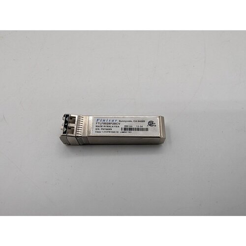 Трансивер Finisar 8Gb (8GBASE-SR), Small Form-factor Pluggable (SFP Plus), 850nm Transmitter Wavelength, LC Connector, Multi-mode Fiber (MMF), Digital Diagnostics Function (DDM), Tri-Rate, up to 150 meter reach FTLF8528P2BCV