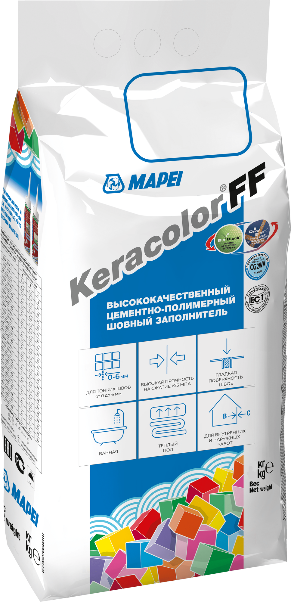 Mapei Kerakolor FF Цементная затирка для швов (№130 жасмин, 2 кг) - фотография № 9