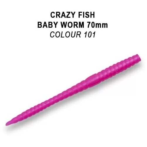 Силиконовая приманка мягкая съедобная Crazy Fish MF Classic Worm 2.8 70 мм 67-70-101-9-EF 12 шт. приманка crazy fish mf classic worm 2 8 67 70 90 7