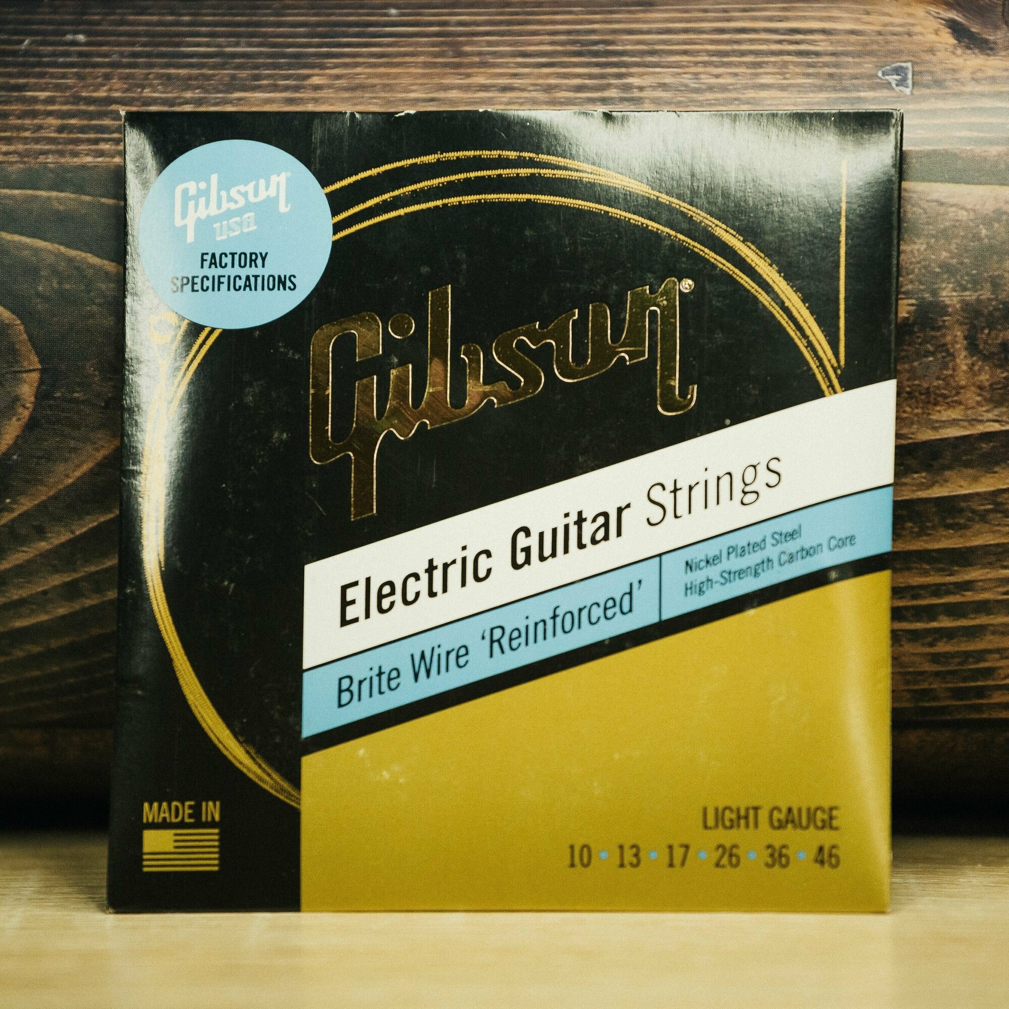 Струны для электрогитары GIBSON SEG-BWR10 BRITE WIRE REINFORCED, LIGHT GAUGE, 10-46