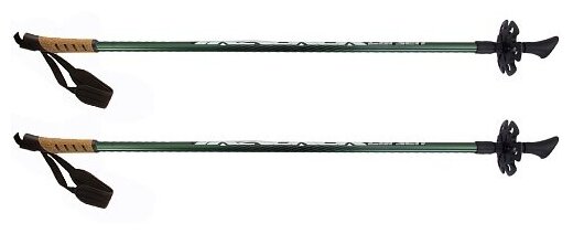 Палки для скандинавской ходьбы 2 шт. телескопические Larsen Tracker 90-135 см зеленый