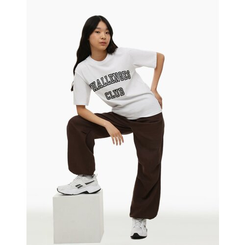 фото Брюки gloria jeans, демисезон/лето, размер 10-11л/146 (36), коричневый