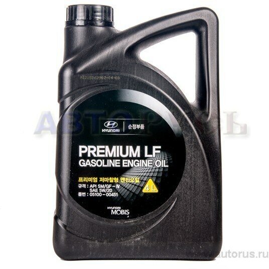 Масло моторное hyundai/kia premium lf gasoline 5w-20 синтетическое 4 л 05100-00451