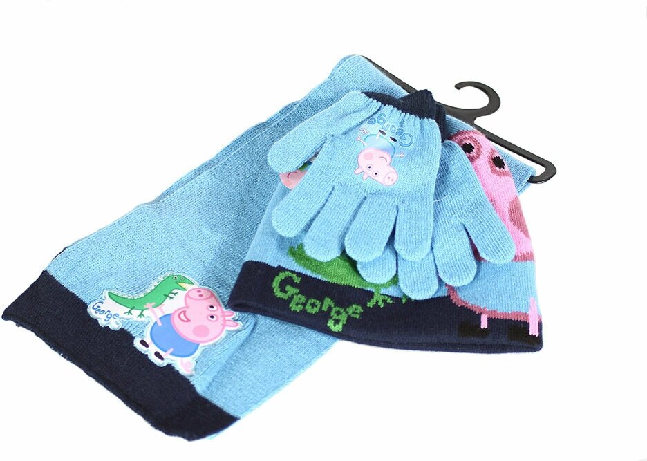 Набор Джордж персонаж "Свинка Пеппа"+шарф+перчатки)