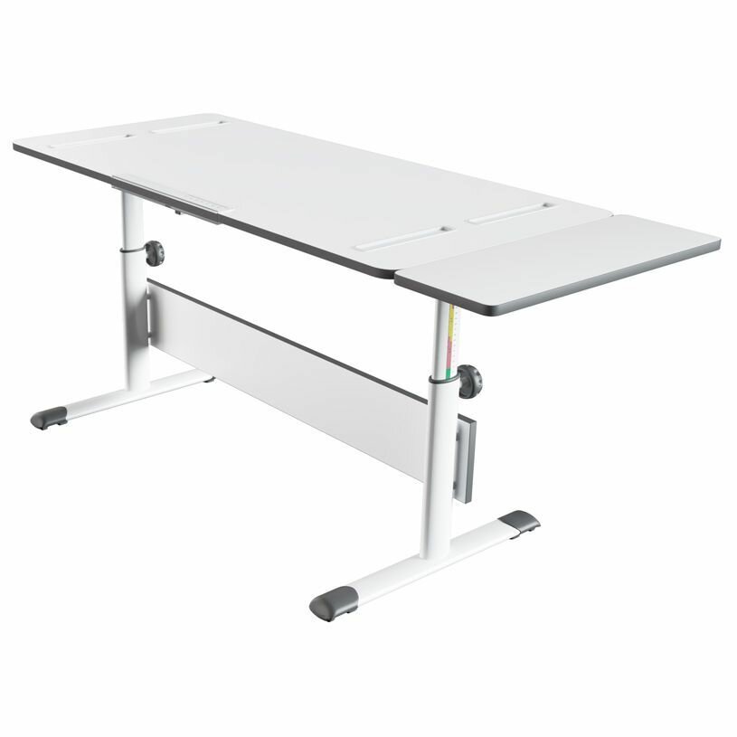 Комплект Polini Kids стол + боковая приставка CITY D2 140x55 см белый/серый
