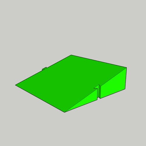 Дополнительная вставка рампы пороговой универсальной для робота-пылесоса 60х70х20мм коричневая