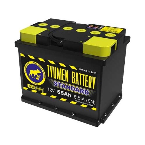 Аккумулятор автомобильный TYUMEN BATTERY STANDARD 55 А/ч 525 А прям. пол. Росс. авто (242x175x190)