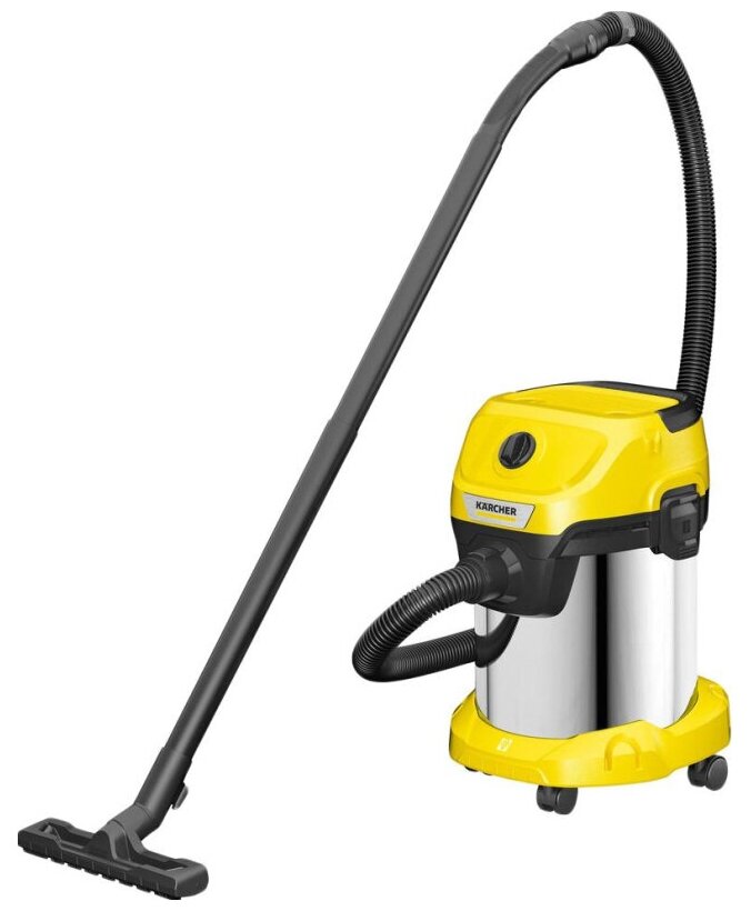 Пылесос Karcher WD 3 S V-17/4/20, желтый, сухая и валжная уборка