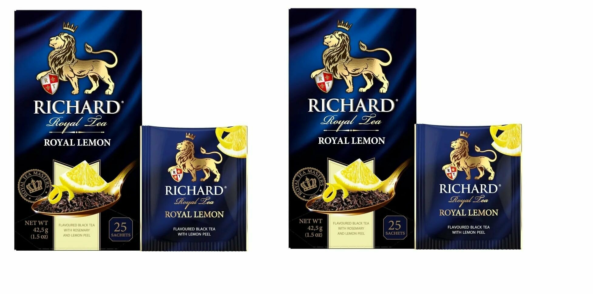 Чай черный в пакетиках с лимоном "Richard Royal Lemon" 25 пак 2 шт