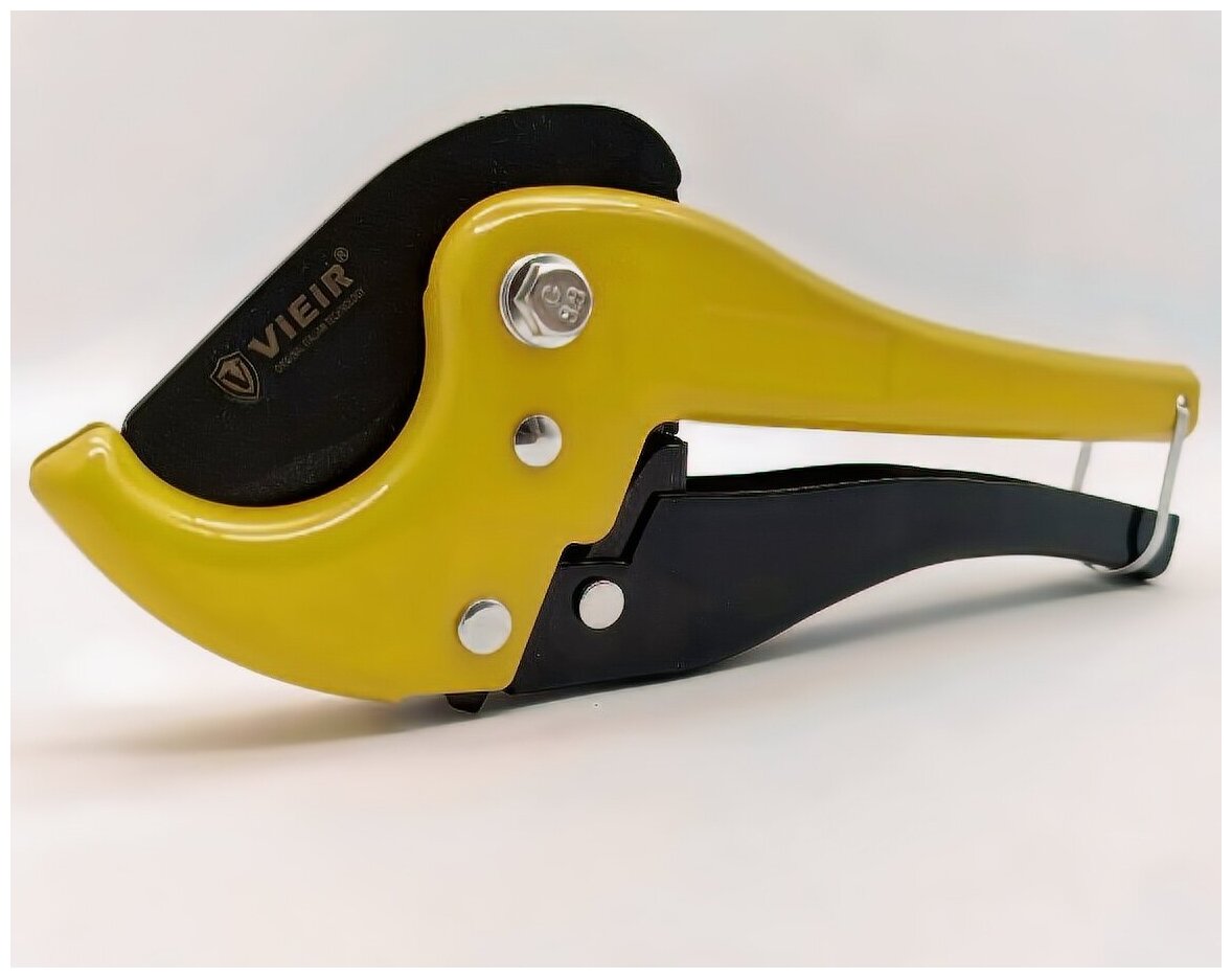 Труборез ножницы для ПВХ, ПП, PEX труб диаметром до 42 мм, желтый - фотография № 3