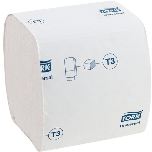 комплект 40 шт бумага туалетная листовая tork universal t3 1 слойная 250лист пачка белая Бумага туалетная листовая для диспенсера 1-сл 110х95 мм 250 лист в пачке Т3 БЕЛАЯ TORK 1 пачка