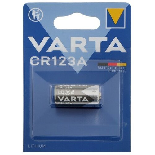 Батарейка литиевая Varta Professional, CR123A (DL123A)-1BL, для фото, 3В, блистер, 1 шт.