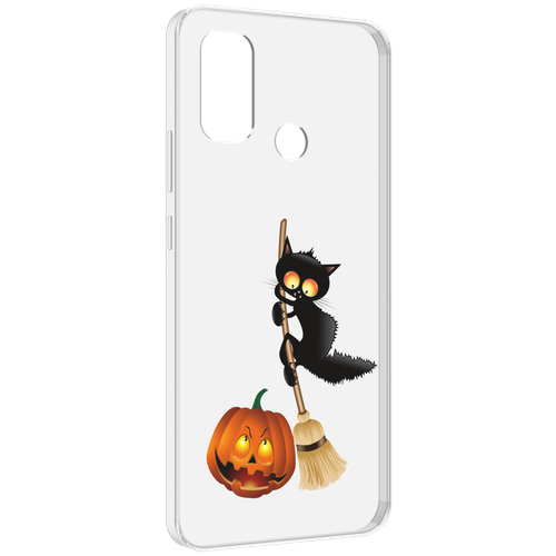 Чехол MyPads хэлуинский котик для UleFone Note 10P / Note 10 задняя-панель-накладка-бампер