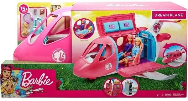 Barbie Самолет мечты GDG76 розовый