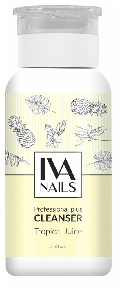 Обезжириватель для ногтей Tropical Juice IVA NAILS (помпа), 200 мл