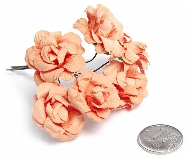 фото Цветы бумажные MAGIC 4 HOBBY арт. MG-PF29.5 цв. белый уп.6шт