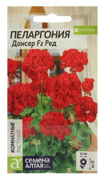 Семена Пеларгония зональная "Семена Алтая" Дансер F2 Ред 4шт