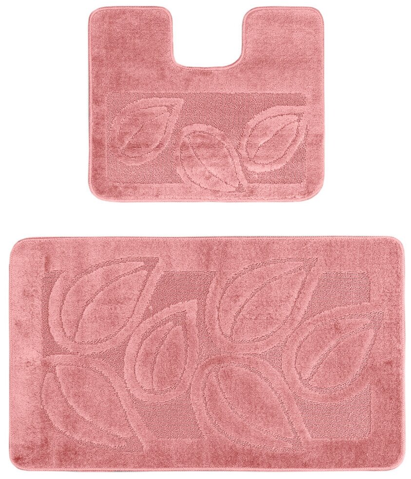 Комплект ковриков 60*100; 50*60 см для ванной, для туалета, розовый Confetti Bath Maximus Flora 2580 Dusty Rose BQ