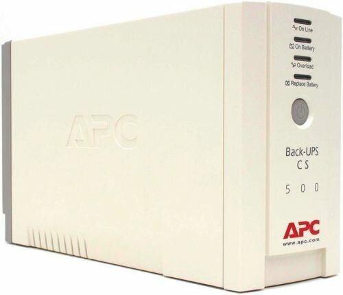 Источник бесперебойного питания APC BK500EI Back-UPS CS 500VA/300W, 230V, 4xC13 outlets (1 Surge & 3 batt.), Data/DSL protection, USB, PCh