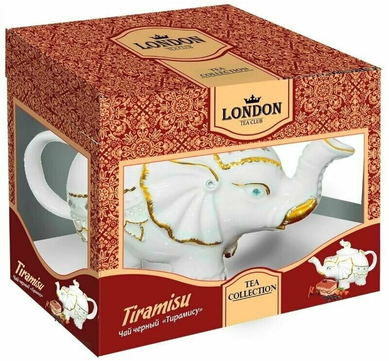 Чай черный LONDON TEA CLUB "тирамису" в заварнике подарочный. 60гр - фотография № 5