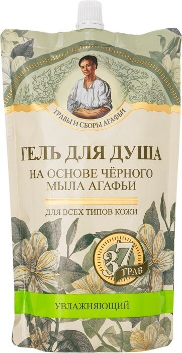 Гель для душа Травы и сборы Агафьи на основе черного мыла 500мл