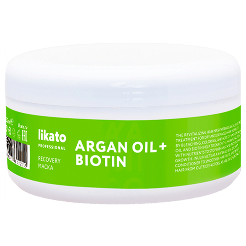 Маска-смузи для ослабленных и поврежденных волос Likato Recovery Argan Oil + Biotin 250 мл