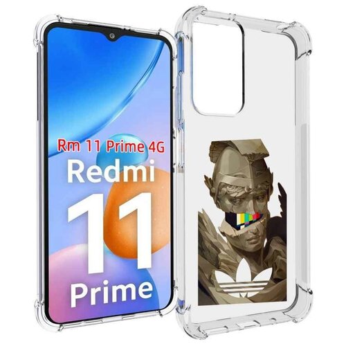 Чехол MyPads статуя-адидас для Xiaomi Redmi 11 Prime 4G задняя-панель-накладка-бампер чехол mypads статуя медузы для xiaomi redmi 11 prime 4g задняя панель накладка бампер