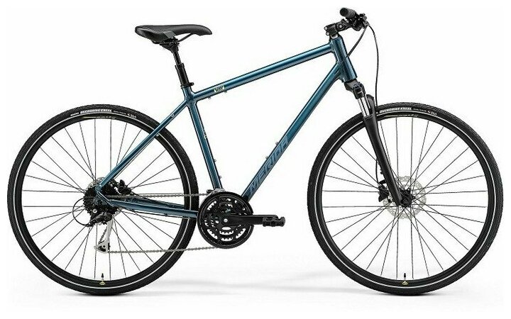 Велосипед Merida Crossway 100 59см tealblue/silverblue/lime (2021) 59 см