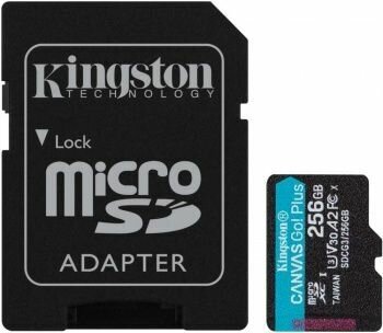 Карта памяти Kingston microSDXC 256Gb Class10 Canvas Go! Plus + adapter