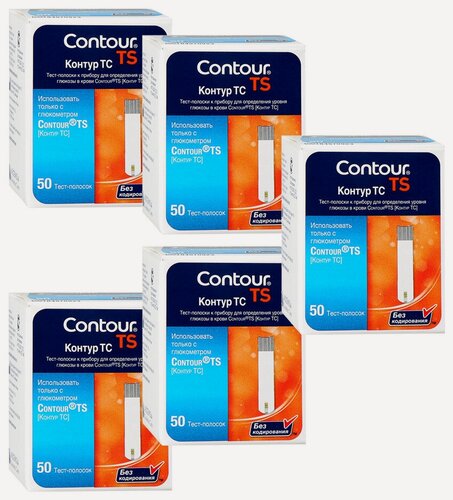 Изображение товара Тест-полоски Контур ТС (Contour TS) - 5 упаковок №50, 31.10.2026