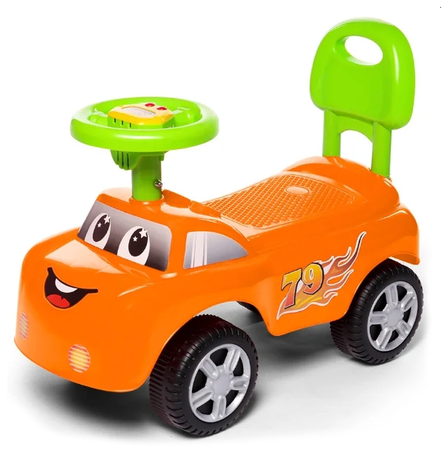 Каталка детская Dreamcar BabyCare (музыкальный руль), оранжевый