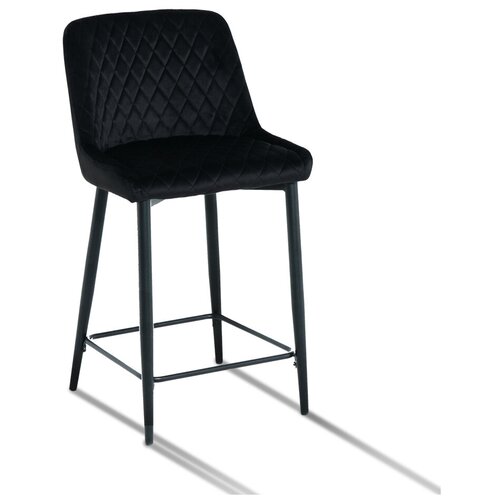 Стул барный мягкий высокий кухонный обеденный на ножках со спинкой Лофт BYROOM Home VASKA для кухни дачи гостиной дома, капучино