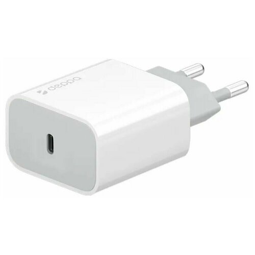 СЗУ USB Type-C, Power Delivery, 20Вт, белый, Deppa 11391 сзу deppa usb type c power delivery 20вт дата кабель usb c lightning mfi белый 11425